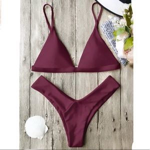 Maroon bikini set